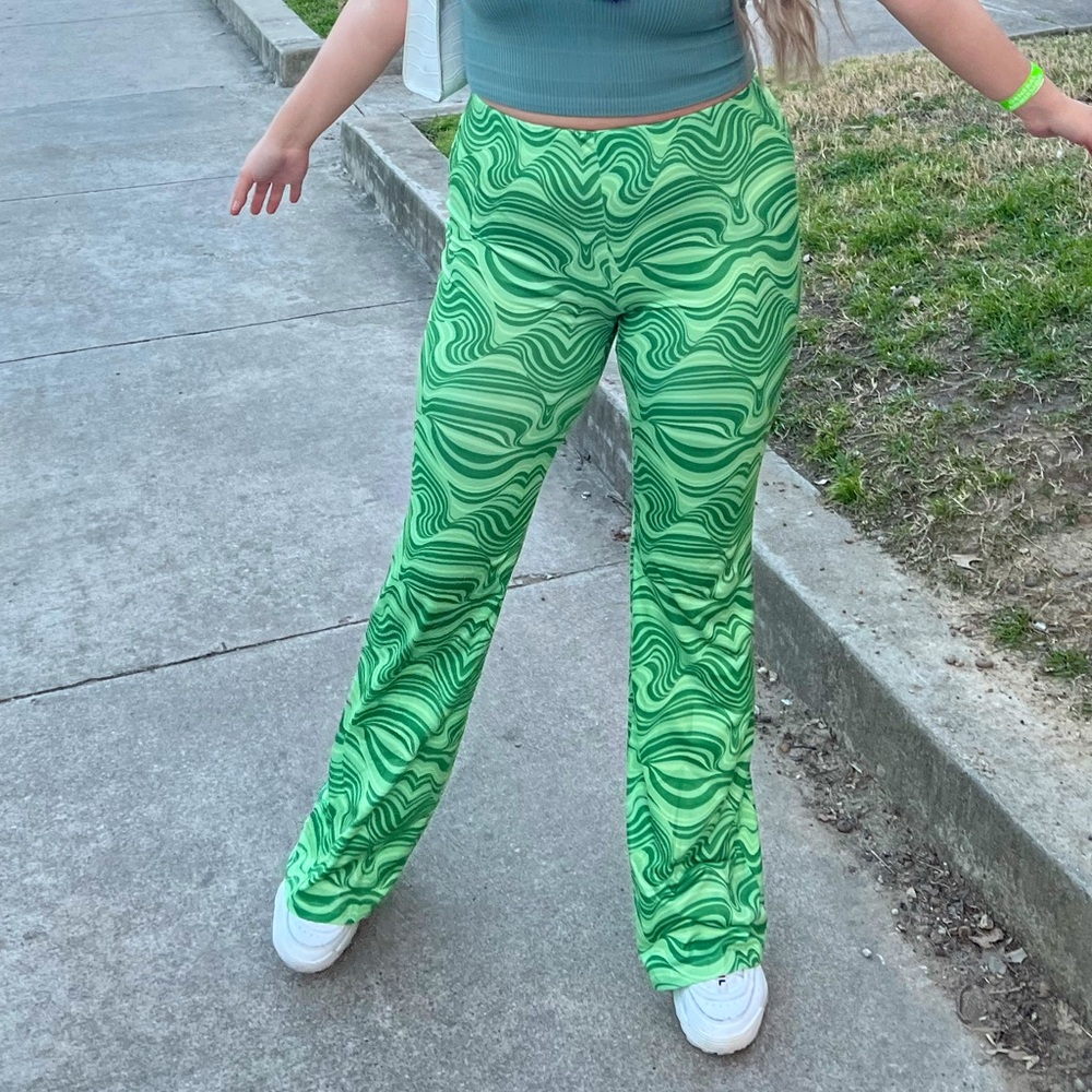Green Swirl Pants